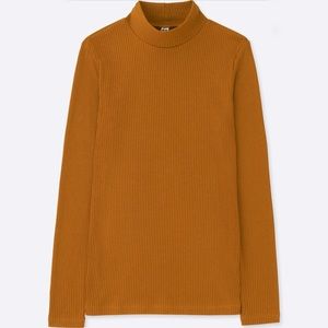 Uniqlo Ribbed Mock Neck Long Sleeve